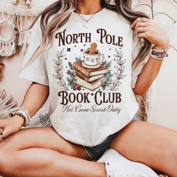 Unbranded Other - All Booked for Christmas Tee, Christmas Books Tee, Book Lovers Tee